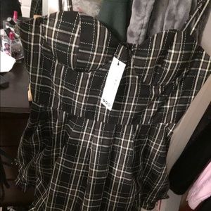 Boohoo plaid skater dress